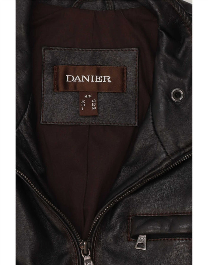 Giacca in pelle da uomo Danier UK 40 grande nera