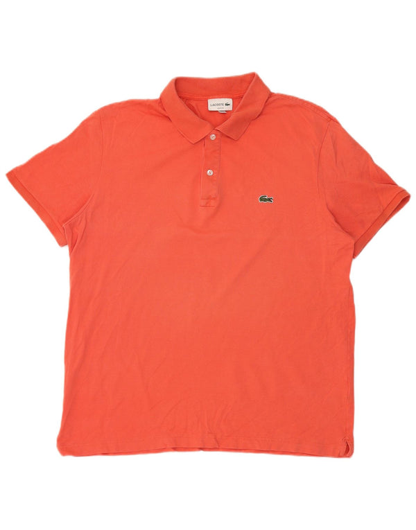 Polo LACOSTE da uomo slim fit taglia 7 2XL cotone arancione