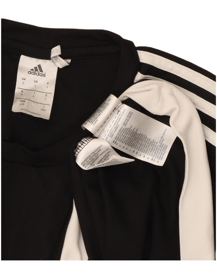 Adidas Uomo Climalite Top manica lunga grande poliestere nero