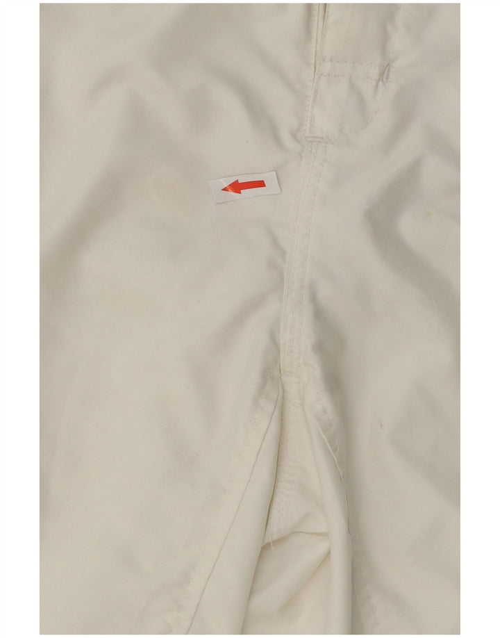 Pantaloncini da bagno con grafica Nike da uomo in poliestere geometrico bianco medio