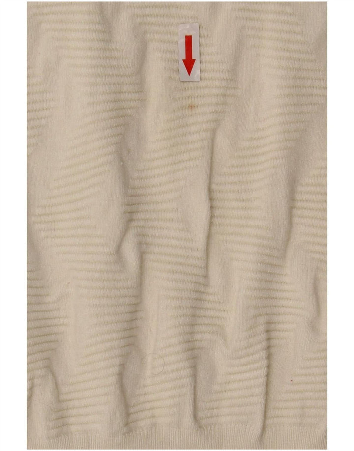 Maglione maglione con scollo a barca da donna Marks & Spencer UK 12 medio bianco sporco