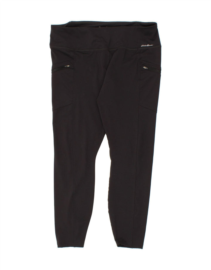 EDDIE BAUER Womens Leggings UK 18 XL  Black Polyester Vintage Eddie Bauer and Second-Hand Eddie Bauer from Messina Hembry 