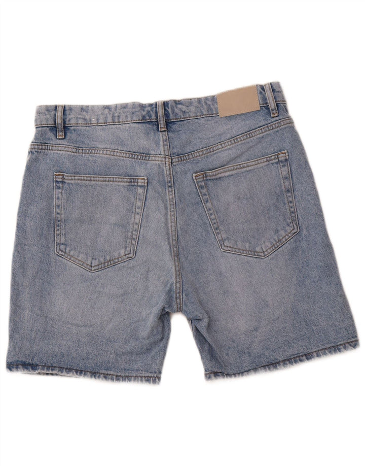 Pantaloncini di jeans da uomo ZARA EU 42 Large W32 cotone blu