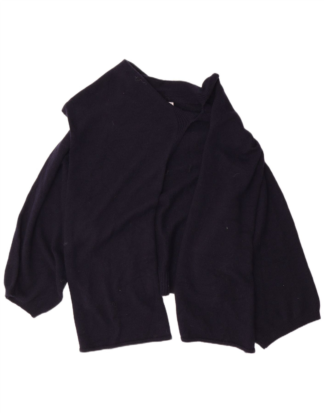 ZARA Womens Open Cardigan Sweater UK 16 Large Navy Blue