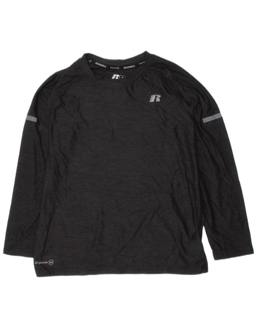 Maglia da ragazzo Dri-Power Russell Athletic a maniche lunghe 7-8 anni, colore nero medio