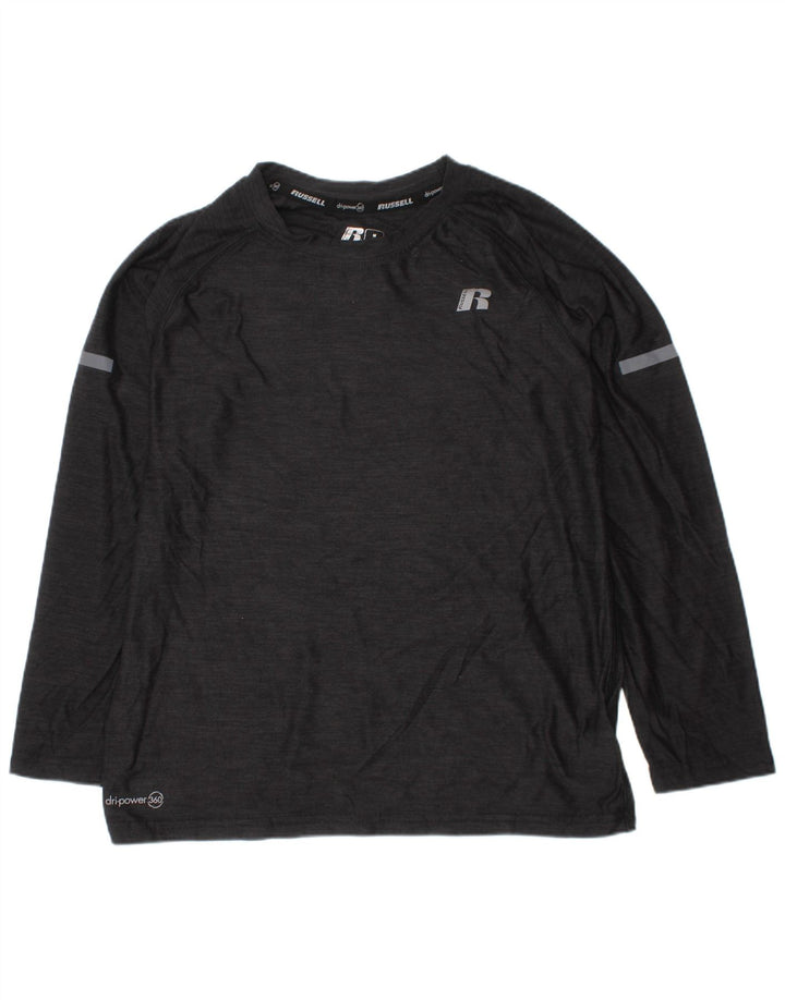 Maglia da ragazzo Dri-Power Russell Athletic a maniche lunghe 7-8 anni, colore nero medio