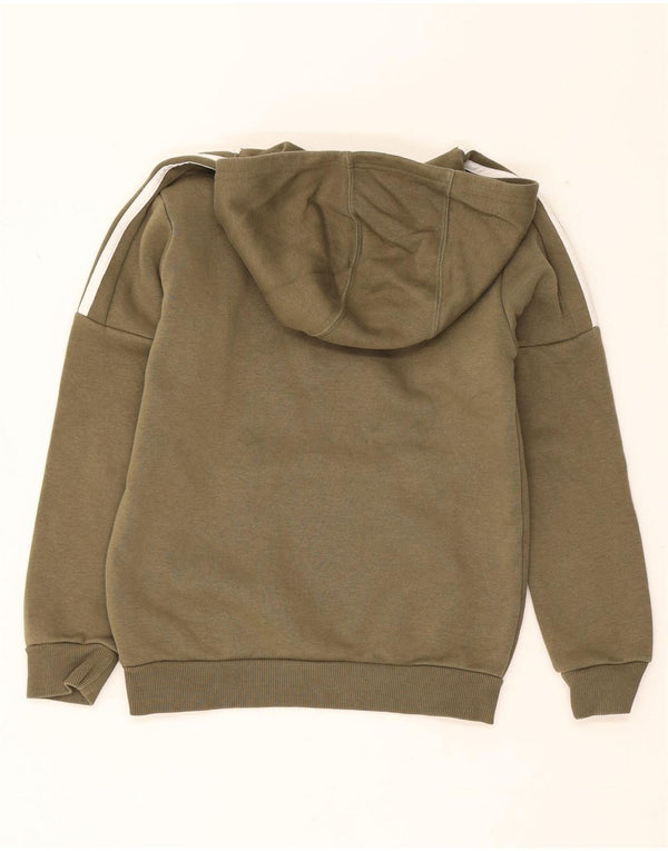 Felpa con cappuccio grafica da ragazzo Adidas 9-10 anni in cotone kaki