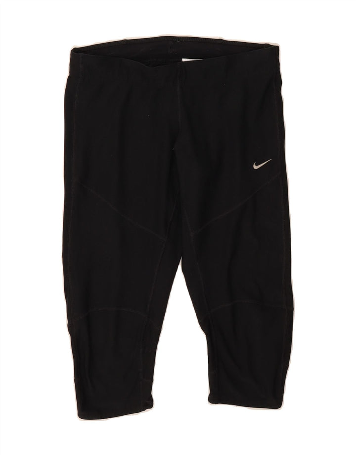 NIKE Womens Dri Fit Capri Leggings UK 10 Small  Black Polyester Vintage Nike and Second-Hand Nike from Messina Hembry 
