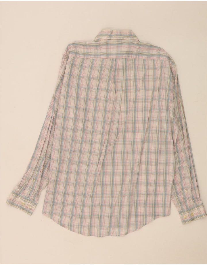 Camicia da uomo Marlboro Classics Large in cotone a quadri multicolore