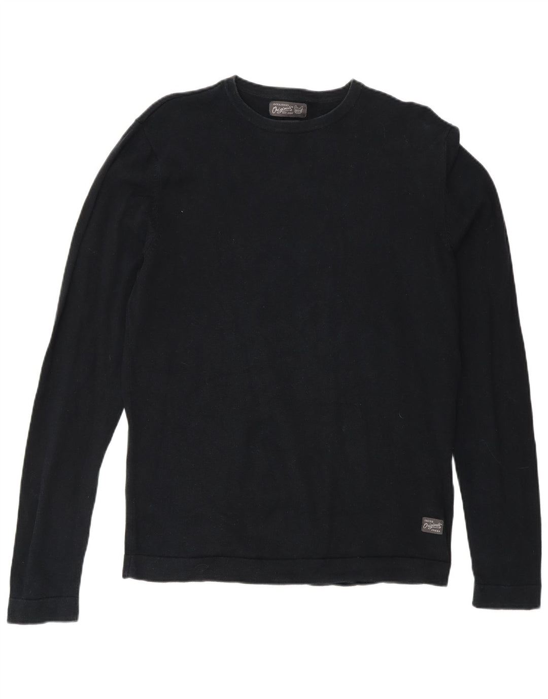 Maglione maglione girocollo da uomo Jack & Jones piccolo cotone nero