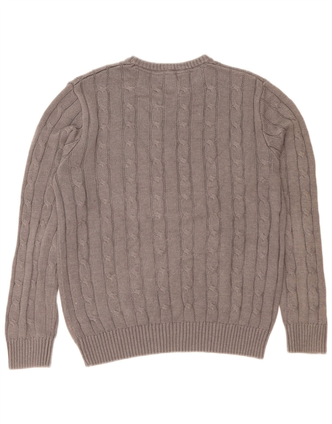 Crew Clothing Maglione da uomo con scollo a barca in cotone grigio medio