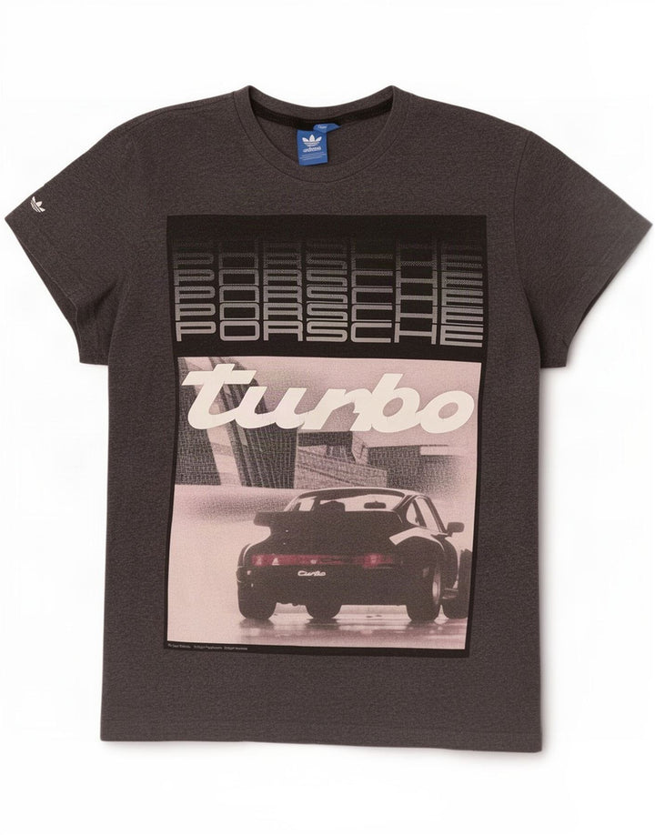 T-shirt grafica da uomo Adidas Top grande grigia