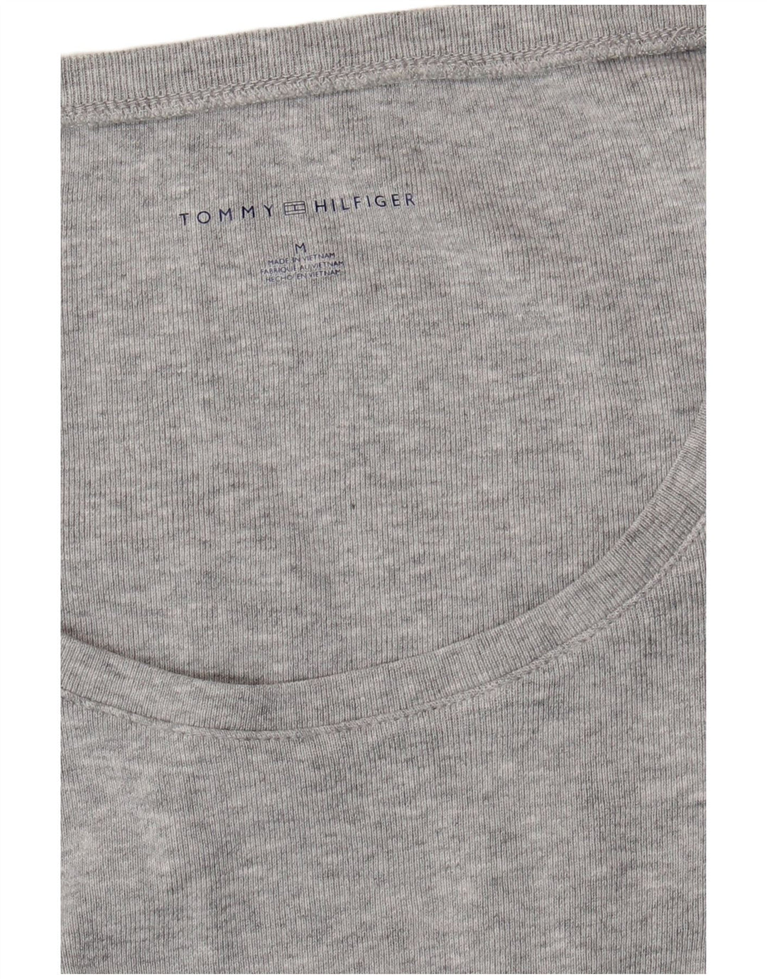 TOMMY HILFIGER Womens Top Long Sleeve UK 12 Medium Grey