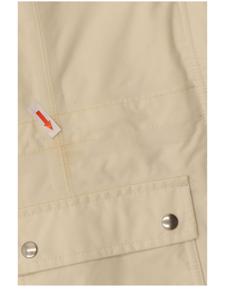 Giacca a vento oversize da donna Lands End UK 10 piccola in nylon bianco sporco