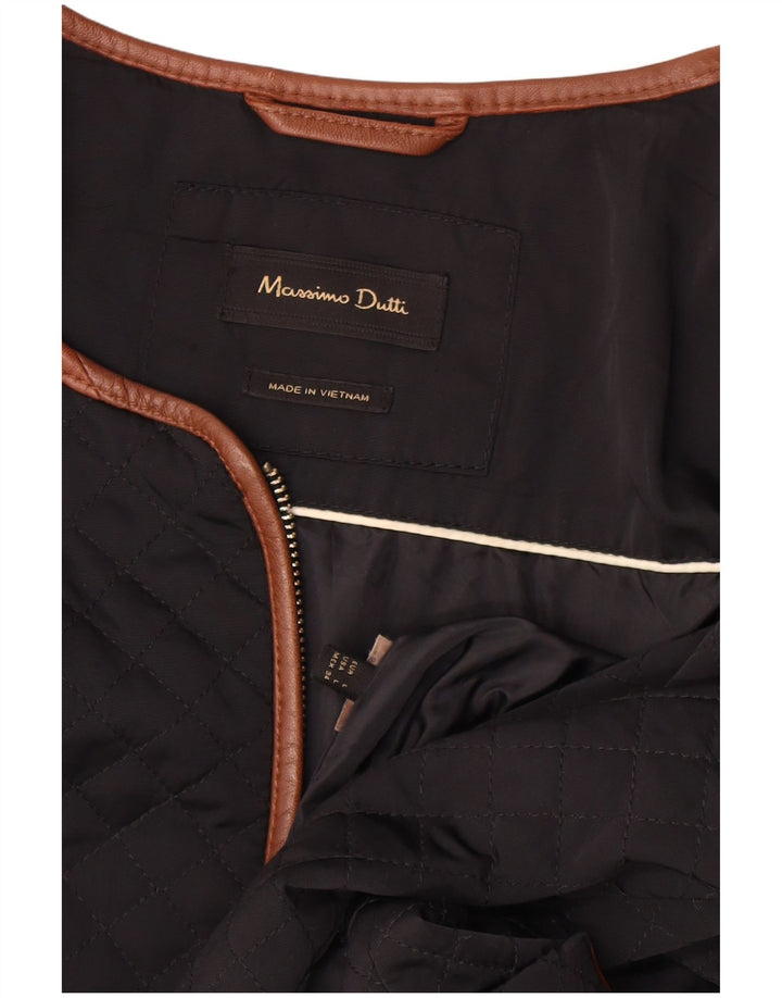 Giacca trapuntata militare da donna Massimo Dutti UK 16 Large Blu Navy
