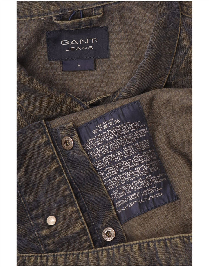 Gilet in denim da uomo Gant UK 40 grande cotone blu
