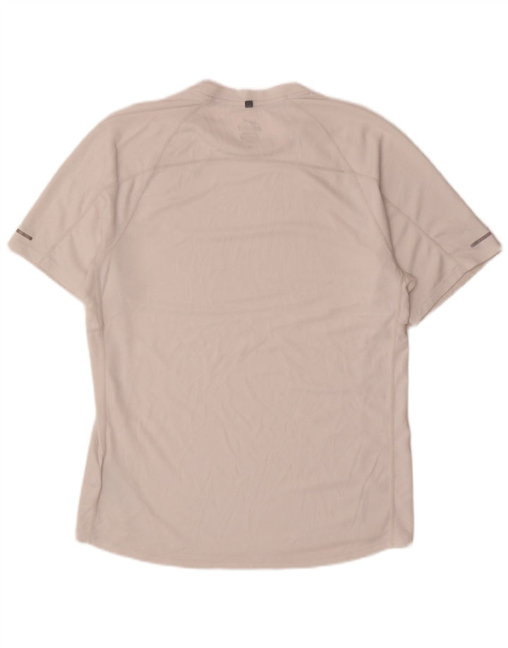T-shirt Nike Dri Fit da uomo, top in poliestere bianco medio