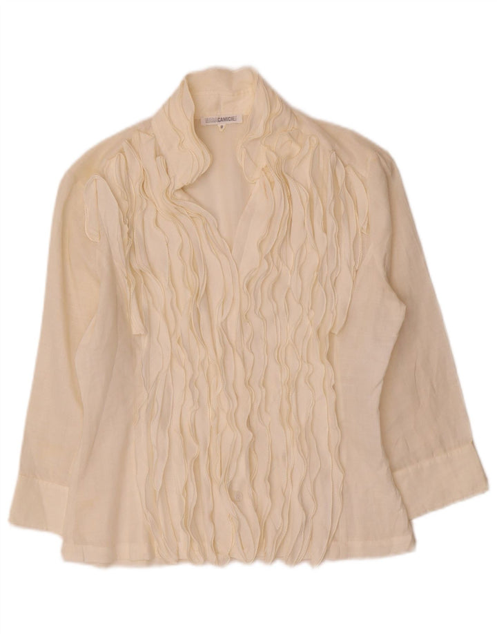 Naracamicie Camicetta oversize da donna con maniche a 3/4 US 0 XS Bianco sporco
