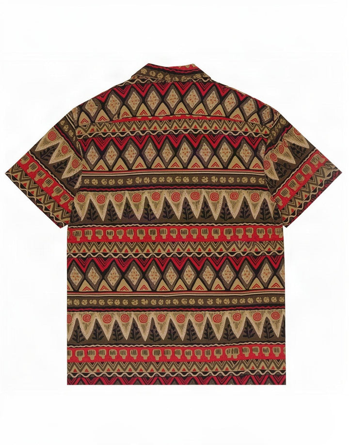 Camicia da uomo a maniche corte Ciao piccolo patchwork multicolore