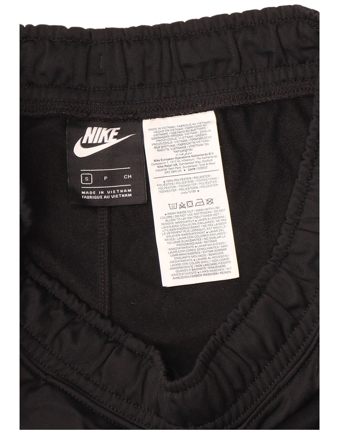 NIKE Pantaloni da tuta da uomo Joggers Small Nero Colourblock Poliestere