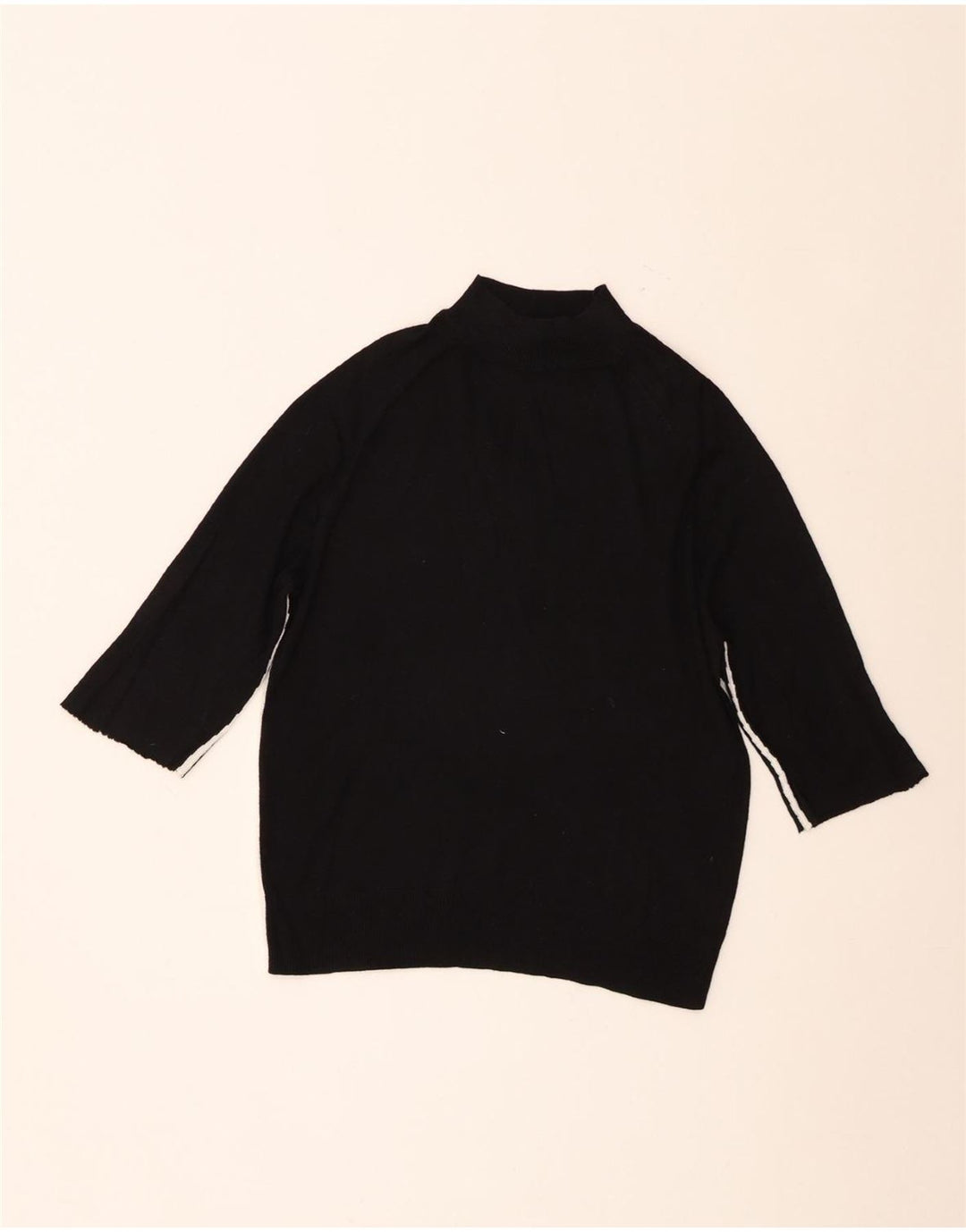 Maglione Zara da donna con collo dolcevita e maniche a 3/4 UK 14 medio Nero