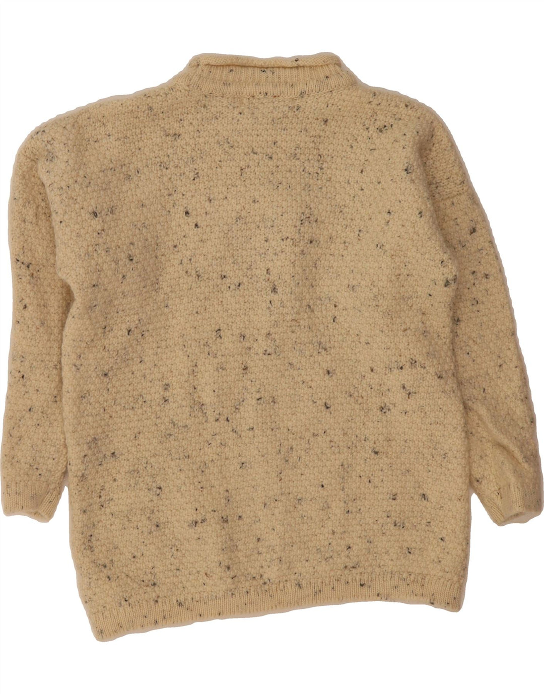 HIGHLAND Womens Turtle Neck Jumper Sweater UK 14 Medium Beige Flecked Vintage Highland and Second-Hand Highland from Messina Hembry 