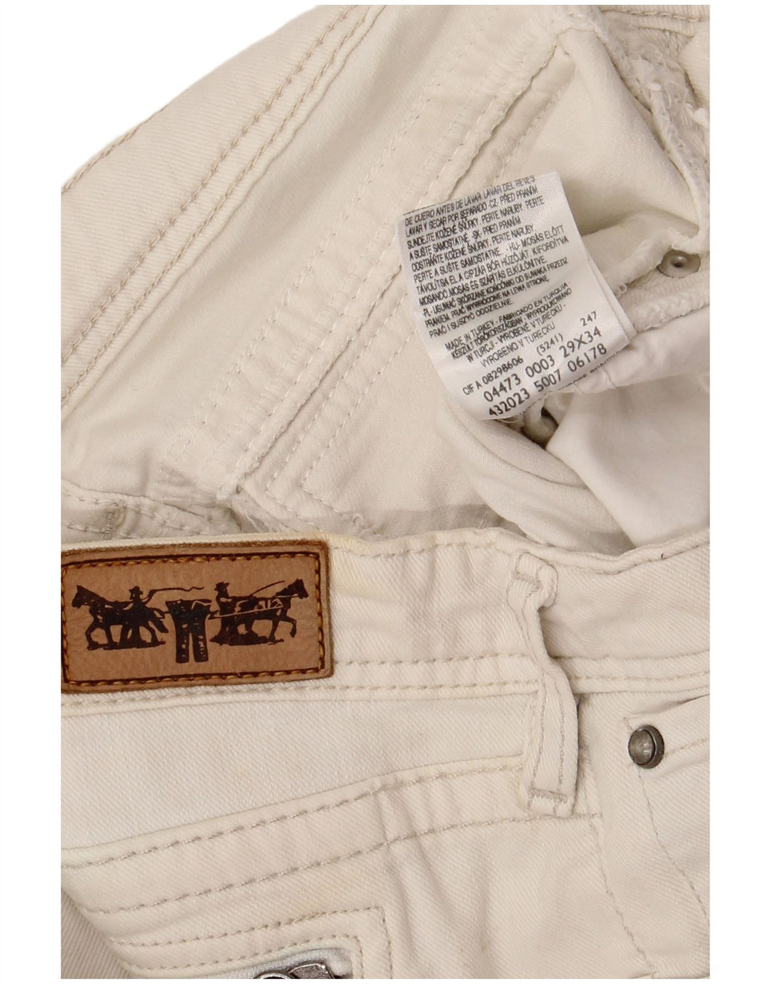 Jeans slim da donna Levi's W29 L34 cotone bianco