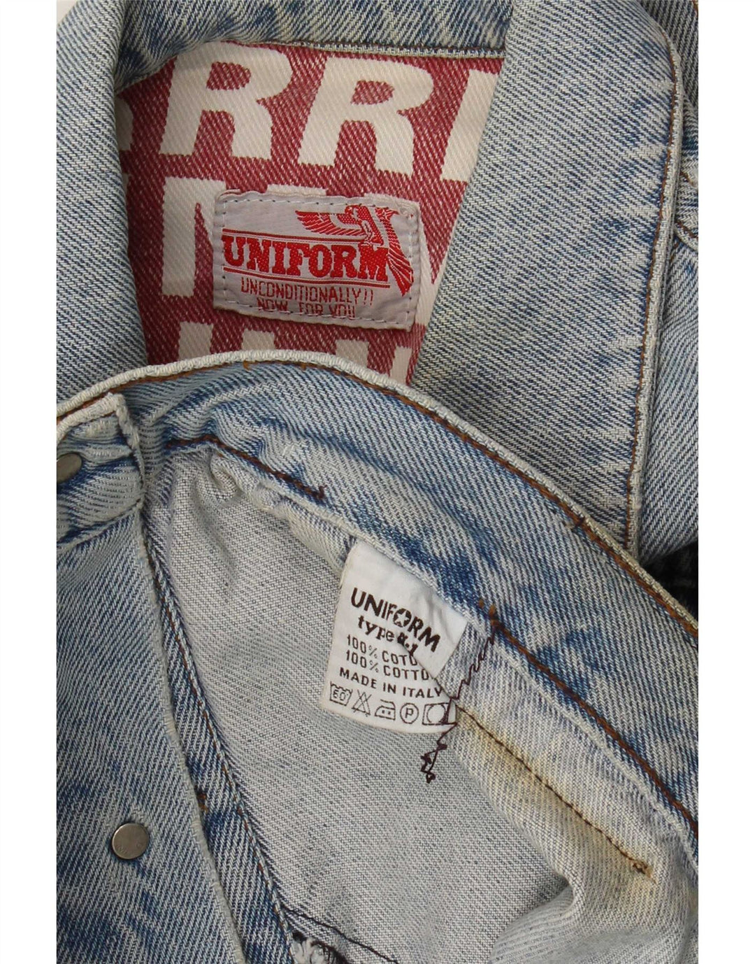 Giacca Jeans Uniforme Ragazzi 7-8 Anni Cotone Blu