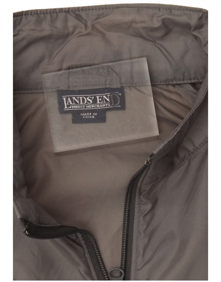 Giacca da tuta da uomo LANDS END in nylon grigio medio