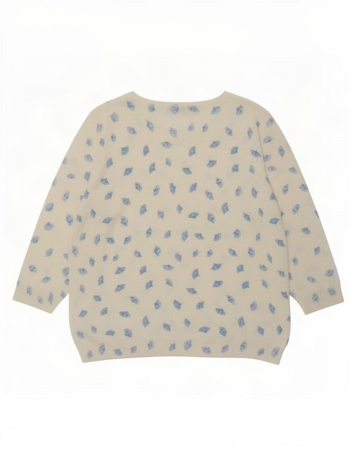 Maglione da donna con scollo a barca e motivo astratto Marks & Spencer UK 18 XL B