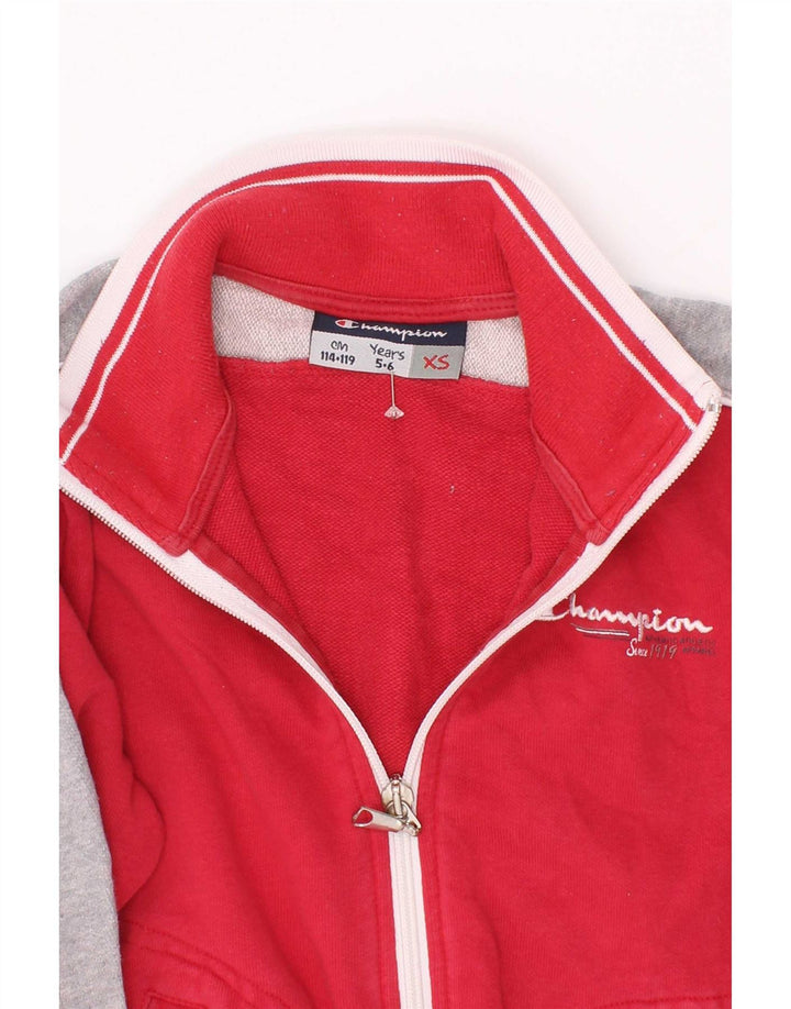 Giacca da tuta da ragazzo Champion 5-6 anni XS Colorblock rosso