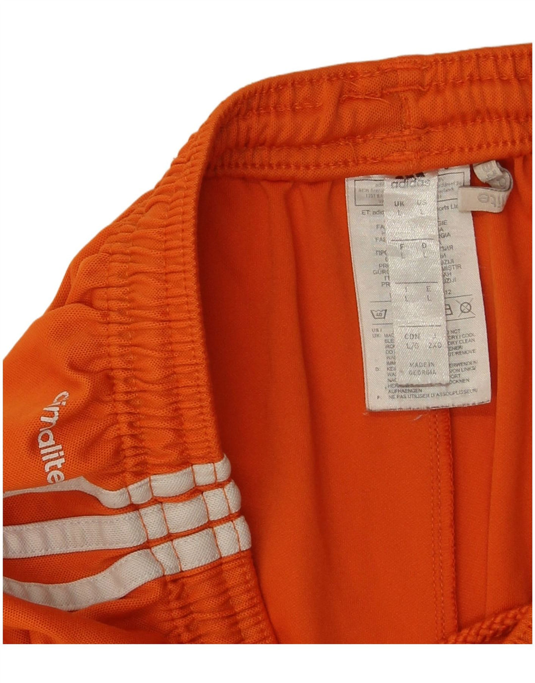 Pantaloncini sportivi Adidas Climalite da uomo di grandi dimensioni in poliestere arancione