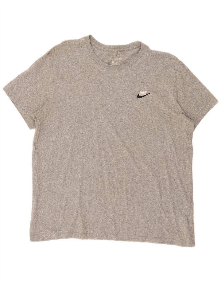 T-shirt da uomo Nike Top XL in cotone chiazzato grigio