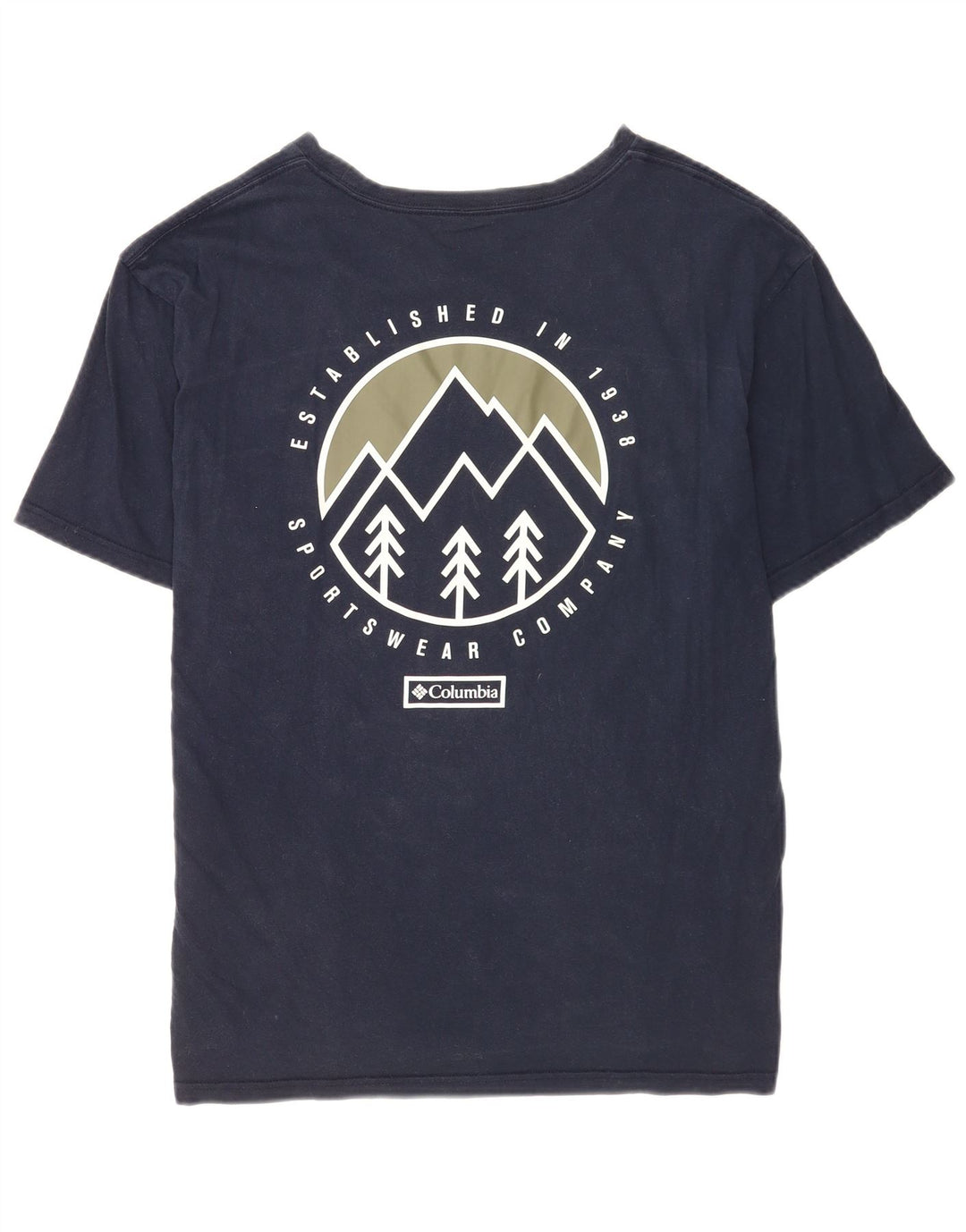 T-shirt grafica da uomo Columbia Top grande blu navy