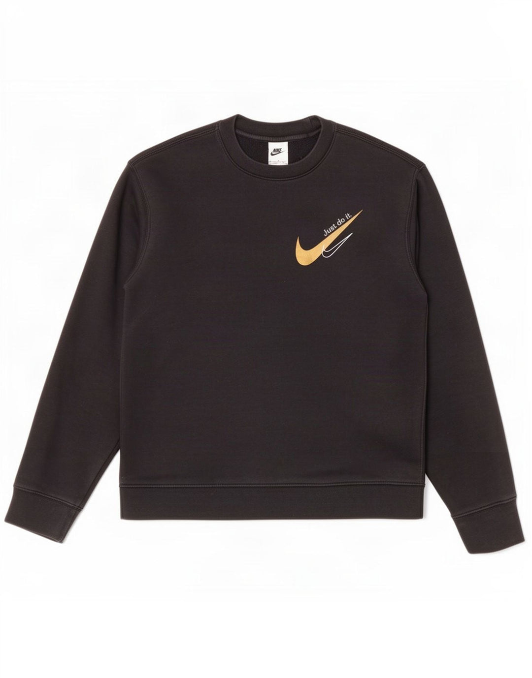 Felpa grafica da uomo Nike Felpa media in cotone nero