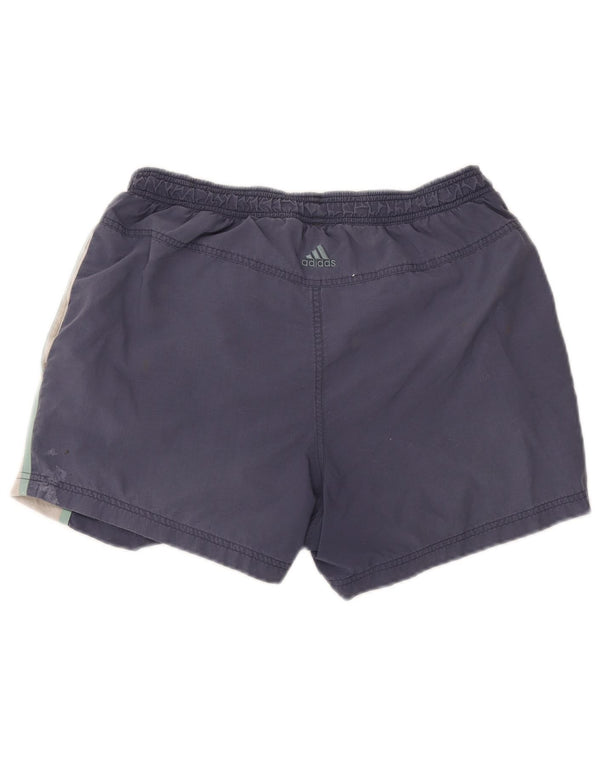 Pantaloncini sportivi grafici da uomo Adidas Medium blu navy color block in poliammide