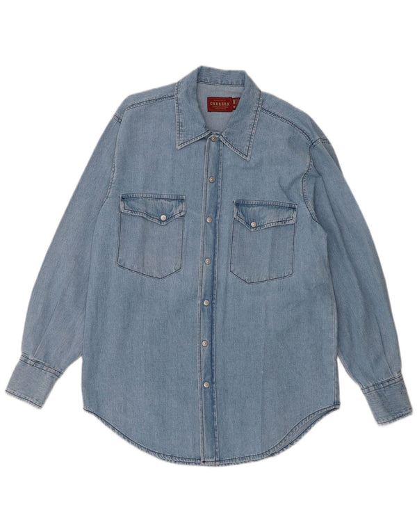 Camicia in denim da uomo Carrera taglia 41/42 grande cotone blu