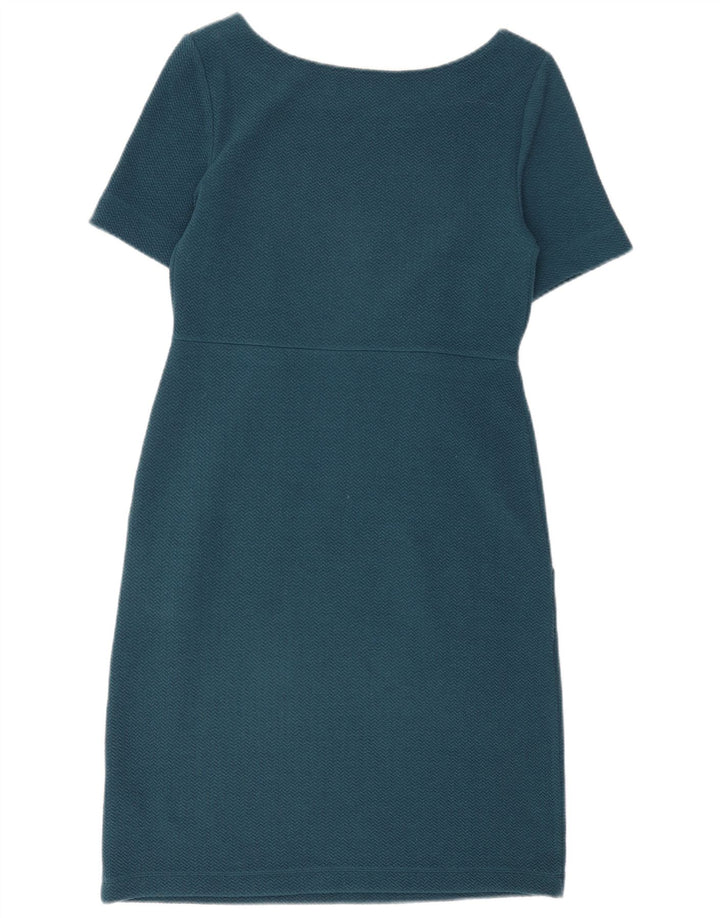 WHITE STUFF Abito tubino da donna UK 10 Piccolo poliestere Chevron blu navy