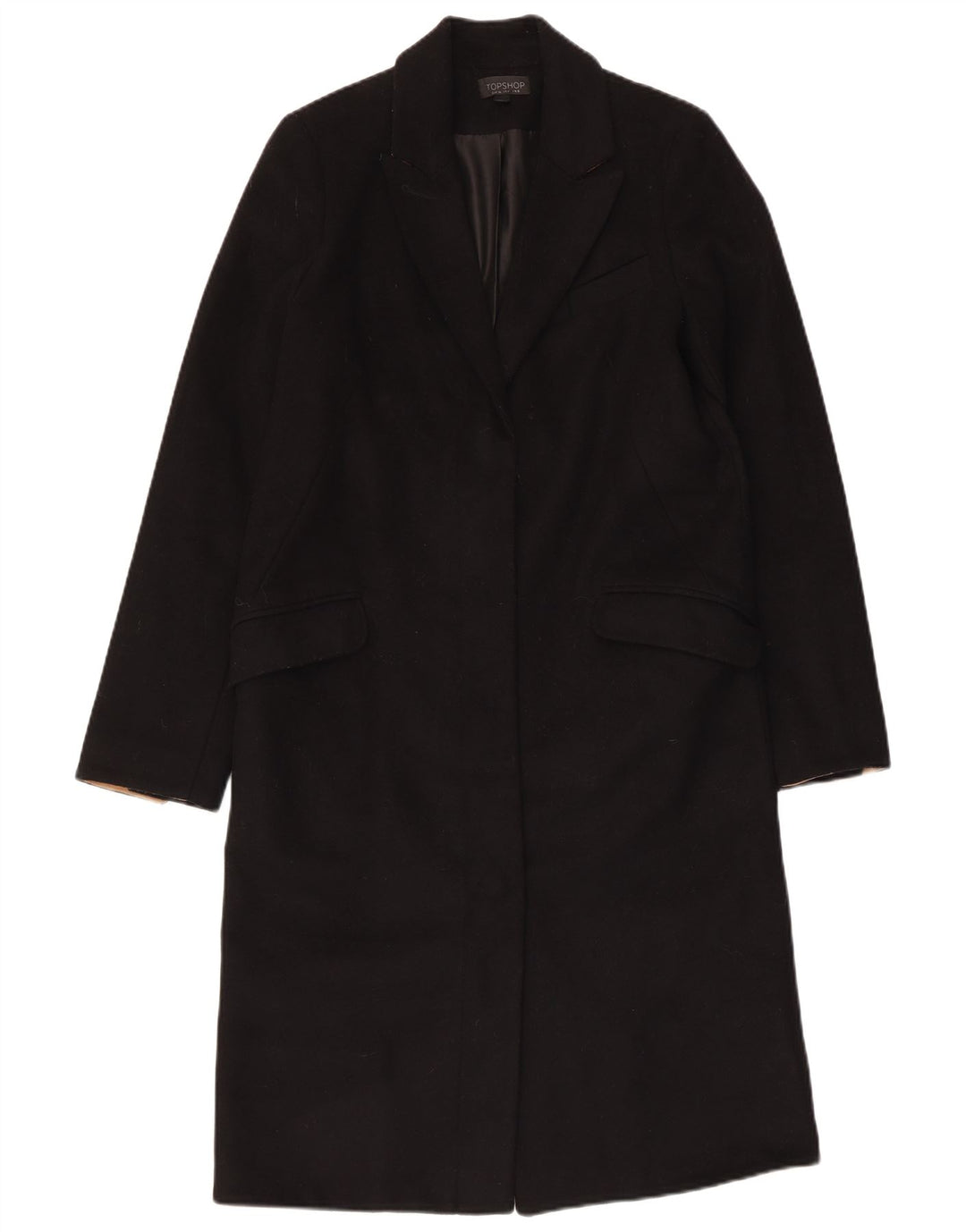 Soprabito da donna Topshop UK 8 piccolo in lana nera