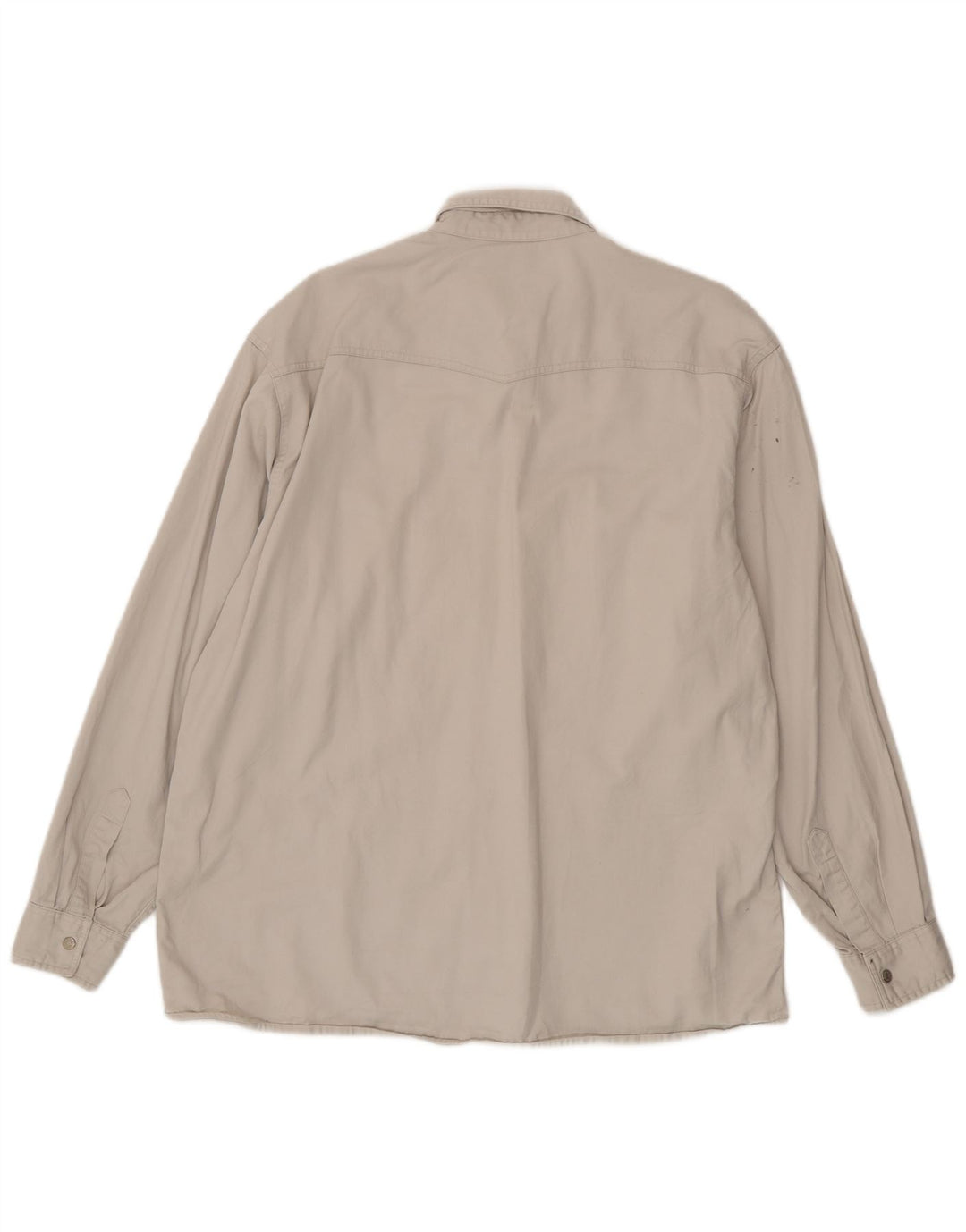 Camicia di jeans vintage da uomo grande beige
