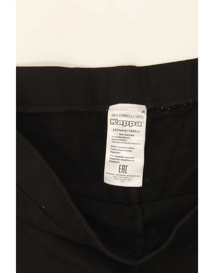 Leggings Kappa Bambina 15-16 Anni Cotone Nero