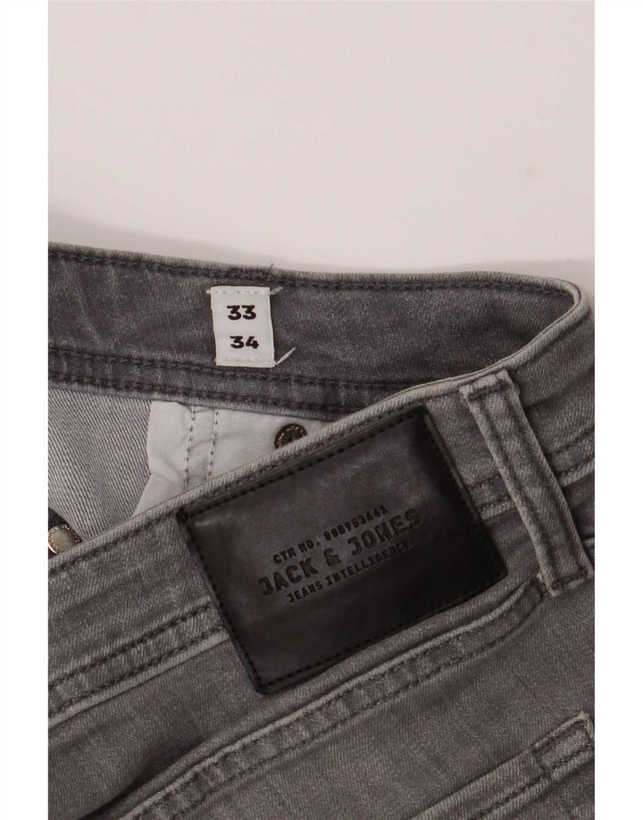 Jack & Jones Uomo GLENN Slim Jeans W33 L34 Grigio
