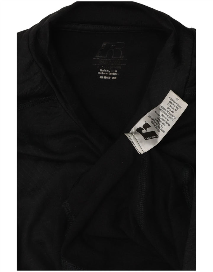 Russell Athletic Maschile Dri-Power Graphic Top manica lunga XL Nero geometrico