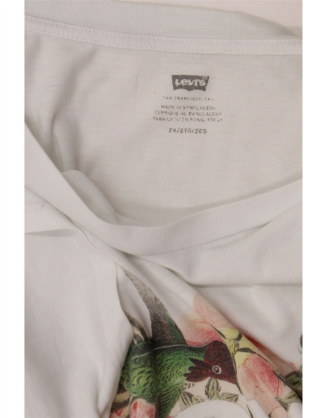 T-shirt grafica da uomo Levi's Top 2XL Bianca
