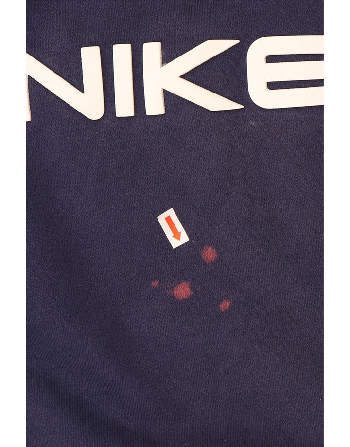 Felpa grafica da uomo Nike Felpa grande in cotone color block blu navy