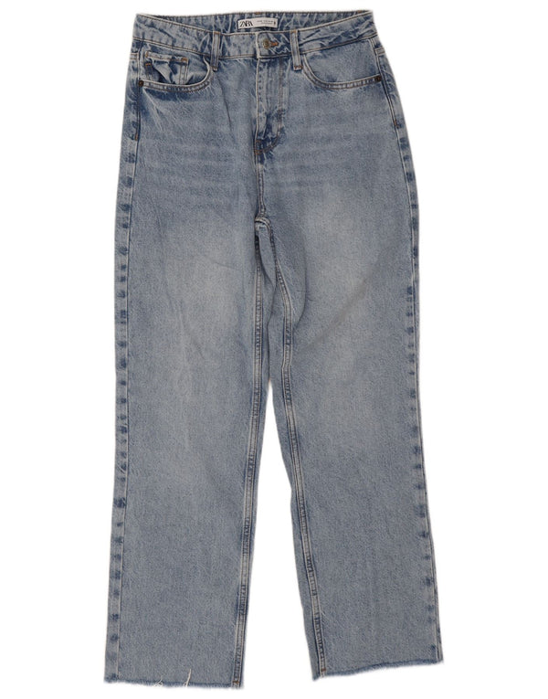 Jeans dritti da donna Zara EU 38 Small W28 L29 Cotone blu