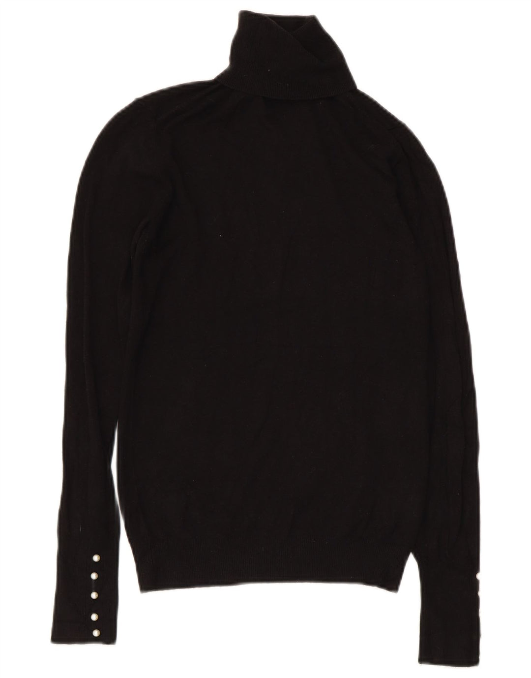 Maglione maglione a collo alto da donna Zara UK 8 piccolo in viscosa nera