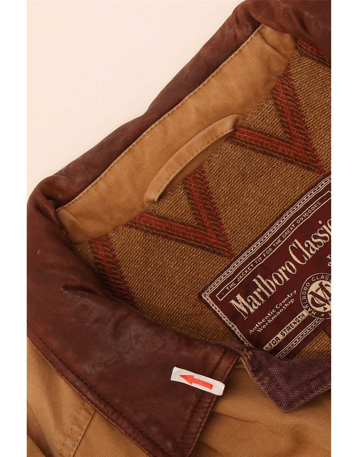 Giacca a vento da uomo Marlboro Classics UK 42 XL Cotone marrone