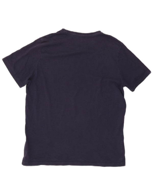 T-shirt grafica da uomo Puma Top Large in cotone blu navy