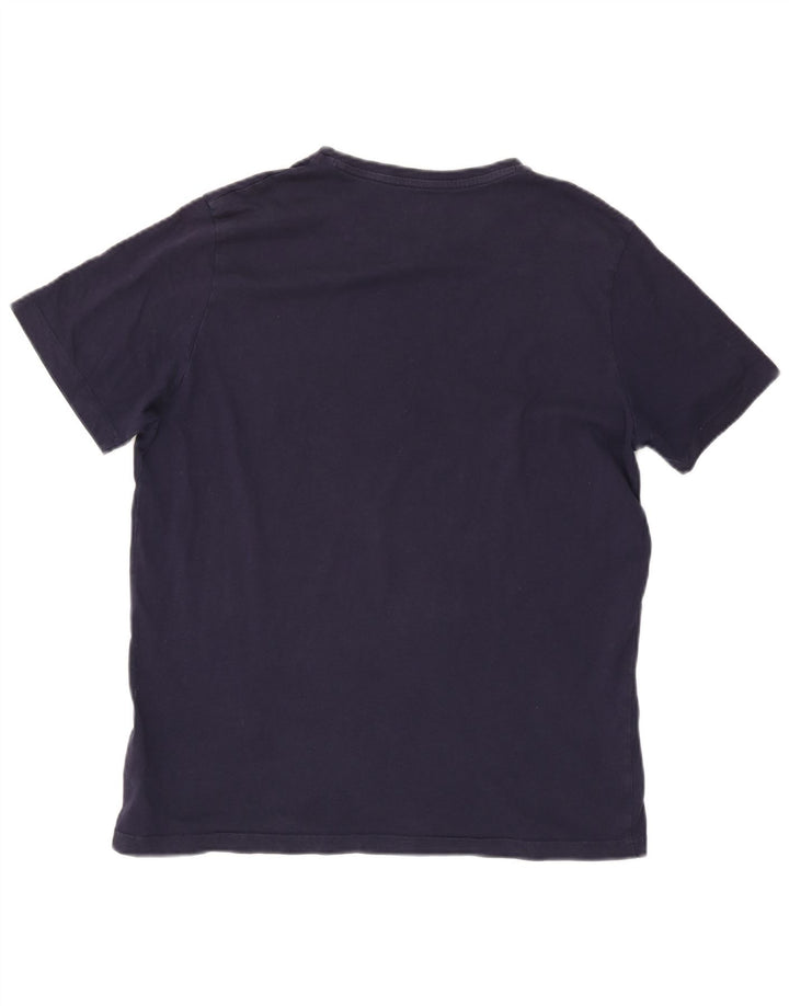 T-shirt grafica da uomo Puma Top Large in cotone blu navy